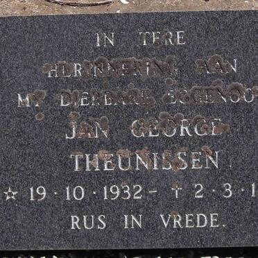 THEUNISSEN Jan George 1932-1981