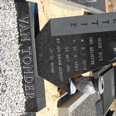 TONDER Nettie, van 1904-1985