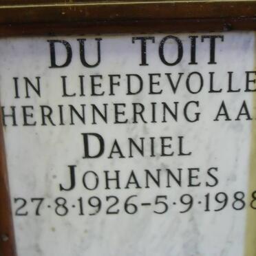 TOIT Daniel Johannes, du 1926-1988