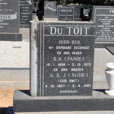 TOIT S.A., du 1899-1973 &amp; S.J.J. SMIT 1907-1987
