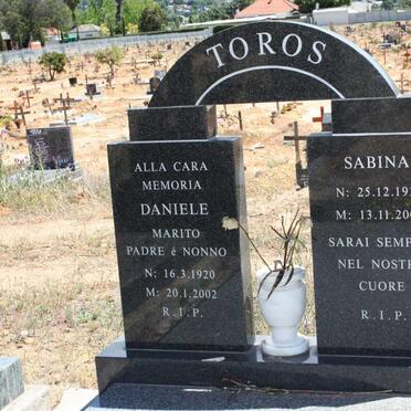 TOROS Daniele 1920-2002 :: TOROS Sabina 1935-2005
