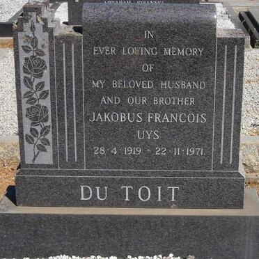 TOIT Jacobus Francois Uys, du 1919-1971