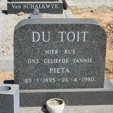 TOIT Pieta, du 1895-1980