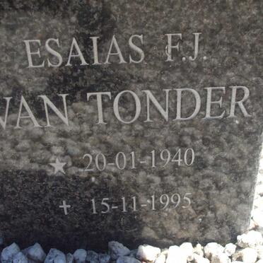 TONDER Esaias F.J., van 1940-1995 