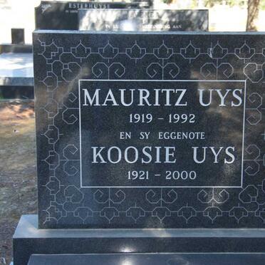 UYS Mauritz 1919-1992 & Koosie 1921-2000