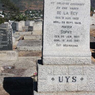 UYS De la Rey 1902-1945 & Sophy 1907-1997