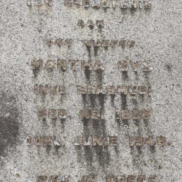 UYS Martha nee ERASMUS 185?-1948