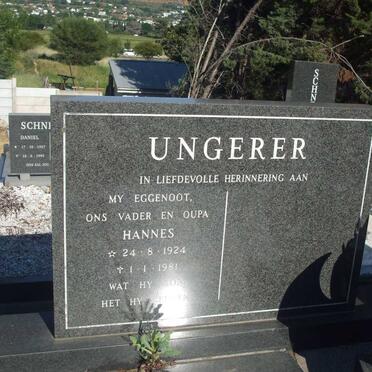UNGERER Hannes 1924-1981