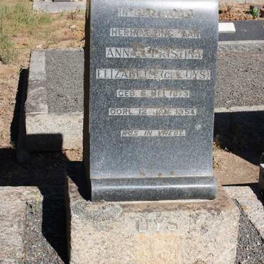 UYS Anna Christina Elizabeth nee UYS 187?-1954