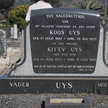 UYS Koos 1882-1957 & Kitty VAN DYK 1877-1969