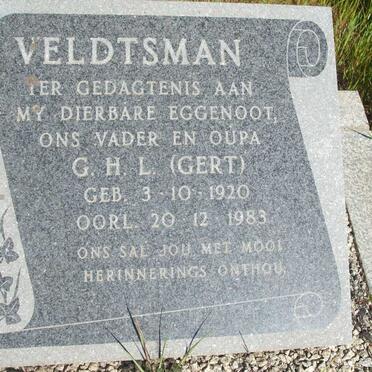 VELDTSMAN G.H.L. 1920-1983