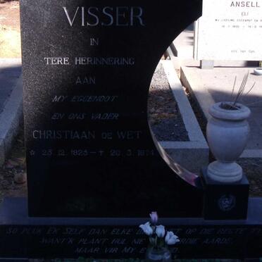 VISSER Christiaan De Wet 1925-1974