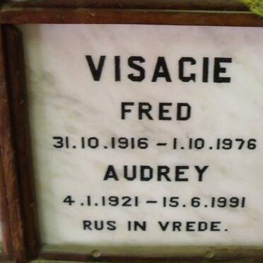 VISAGIE Fred 1916-1976 &amp; Audrey 1921-1991