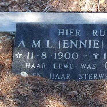 VISSER A.M.L. 1900-1989