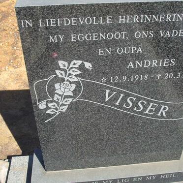 VISSER Andries 1918-1996