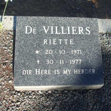 VILLIERS Riëtte, de 1971-1977