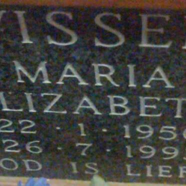 VISSER Maria Elizabeth 1950-1993