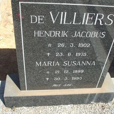 VILLIERS Hendrik Jacobus, de 1902-1975 &amp; Maria Susanna 1899-1993