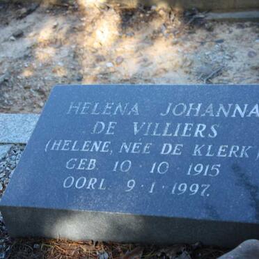 VILLIERS Helena Johanna, de nee DE KLERK 1915-1997