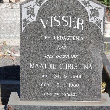 VISSER Maatjie Christina 1898-1980