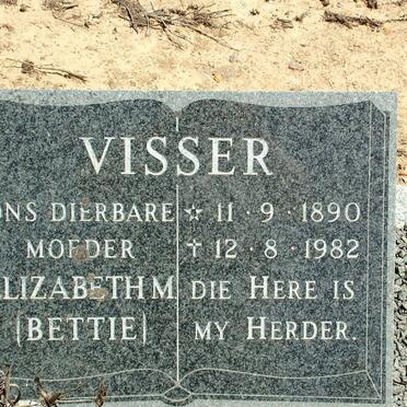 VISSER Elizabeth M. 1890-1982