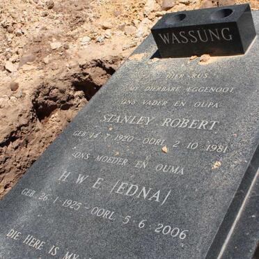 WASSUNG Stanley Robert 1920-1981 & H.W.E. 1925-2006