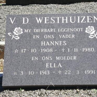 WESTHUIZEN Hannes, V.D. 1908-1980 & Ella 1913-1991