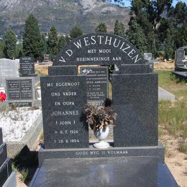 WESTHUIZEN Johannes, V.D. 1926-1994