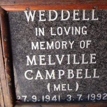 WEDDEL Melville Campbell 1941-1992