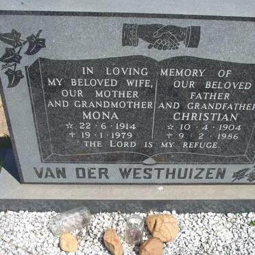 WESTHUIZEN Christian, van der 1904-1986 & Mona 1914-1979
