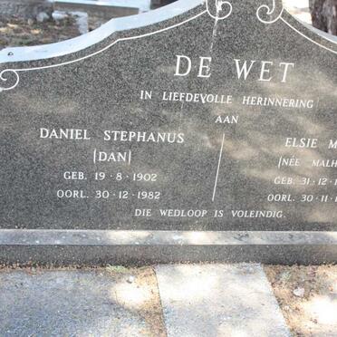 WET Daniel Stephanus, de 1902-1982 & Elsie Maria MALHERBE 1906-1998