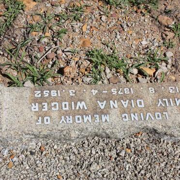 WIDGER Emily Diana 1875-1952