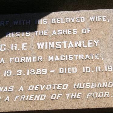 WINSTANLEY G.H.E. 1889-1971