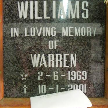 WILLIAMS Warren 1969-2001