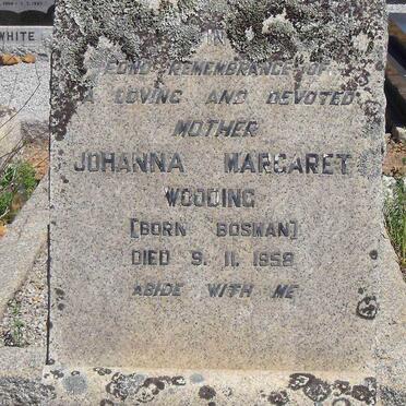 WOODING Johanna Margaret nee BOSMAN  -1958 _B