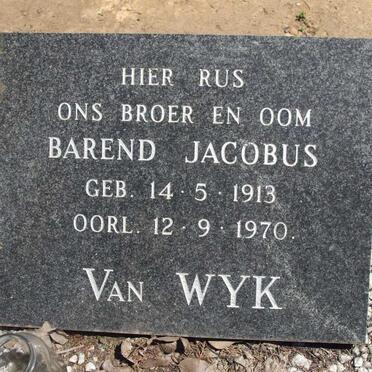 WYK Barend Jacobus, van 1913-1970
