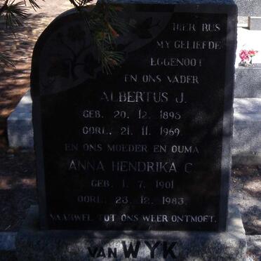WYK Albertus J., van 1895-1969 & Anna Hendrika C. 1901- 1983