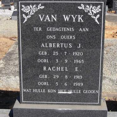WYK Albertus J., van 1920-1965 & Rachel E. 1913-1989