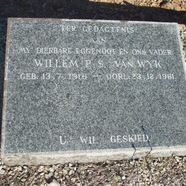 WYK Willem P.S., van 1916-1961