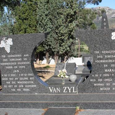ZYL Jan, van 1922-1980 &amp; Maraai 1926-1989