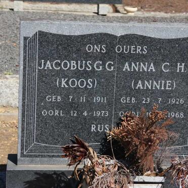 ZYL Jacobus G.G., van 1911-1973 &amp; Anna C.H. 1926-1968