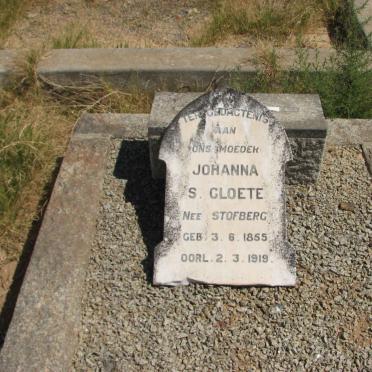 CLOETE Johanna S. nee STOFBERG 1855-1919