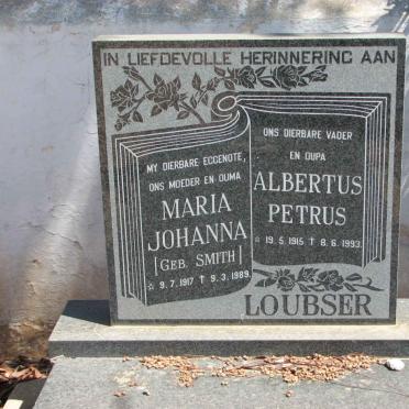 LOUBSER Albertus Petrus 1915-1993 &amp; Maria Johanna SMITH 1917-1989