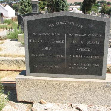 LOUW Hendrik Oosterwald 1889-1964 &amp; Aletta Sophia VISSER 1898-1927