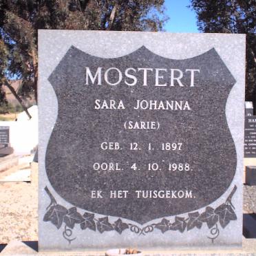 MOSTERT Sara Johanna 1897-1988