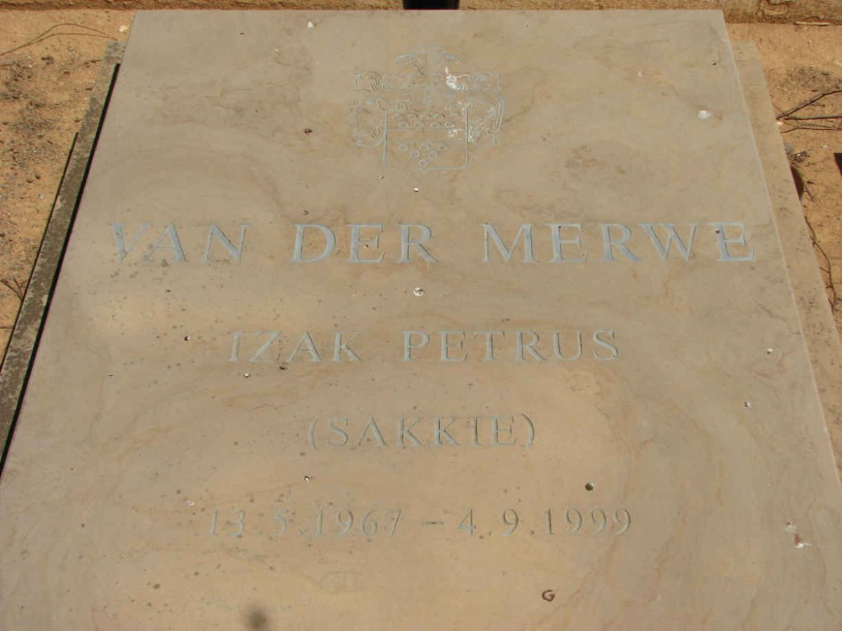MERWE Izak Petrus, van der 1967-1999