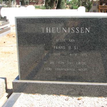 THEUNISSEN F.S. 1909-1975