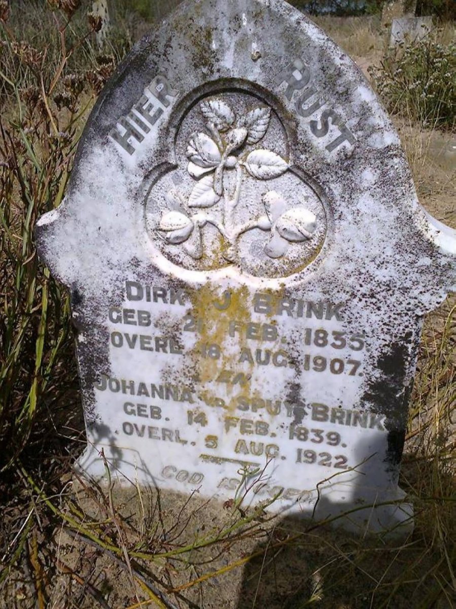 BRINK Dirk J. 1835-1907 & Johanna v.d. SPUY 1839-1922