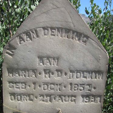 TOLKIN Maria M.D. 1852-1937