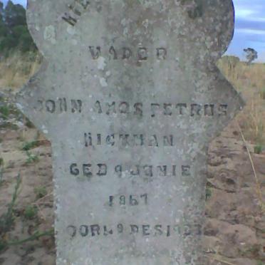 HICKMAN John Amos Petrus 1867-1933